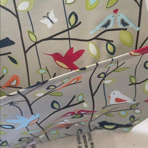 Thirty-One Colorful Bird Print Tote/ lunch bag NWT “Best Tweets” - Picture 4 of 5